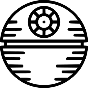 Death Star Icon Graphic PNG Image