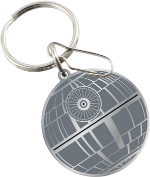 Death Star Keychain Design PNG Image