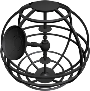 Death Star Model Rendering PNG Image