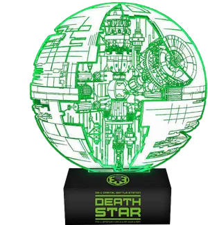 Death Star3 D Crystal Display PNG Image