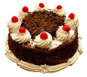 Decadent Chocolate Birthday Cake PNG Image