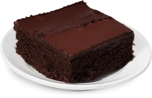 Decadent Chocolate Cake Slice PNG Image