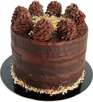 Decadent Chocolate Cakewith Frosting PNG Image