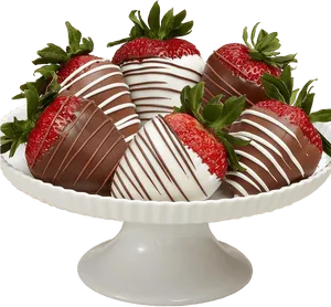 Decadent Chocolate Covered Strawberries PNG Image