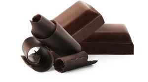 Decadent Chocolate Curlsand Bars PNG Image