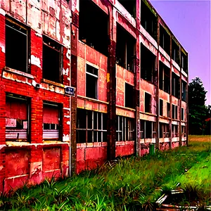 Decayed Urban Building Png 12 PNG Image