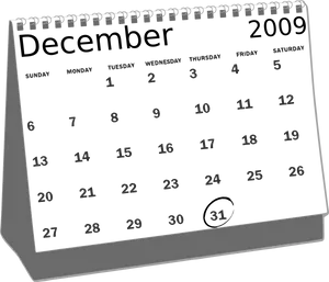 December2009 Calendar Clipart PNG Image