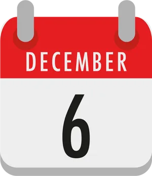 December6 Calendar Icon PNG Image