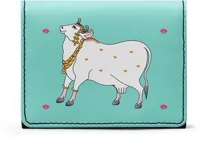 Decorated Dairy Cow Illustration PNG Image