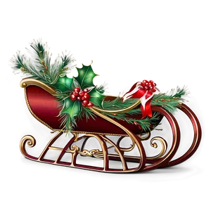 Decorated Holiday Sleigh Png 06292024 PNG Image