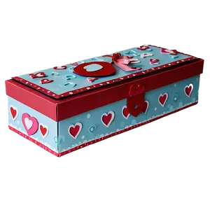 Decorated Shoe Box For Valentine’s Day Png Tie PNG Image