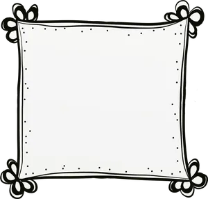 Decorative Black White Frame PNG Image