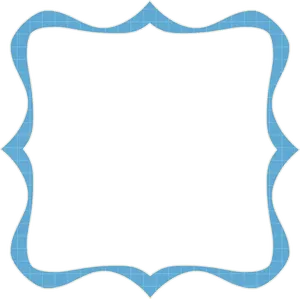 Decorative Blue Frame Border PNG Image