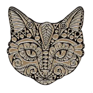 Decorative Cat Mask Artwork PNG Image