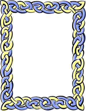 Decorative Chain Link Page Border PNG Image