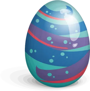 Decorative Easter Egg Graphic PNG Image