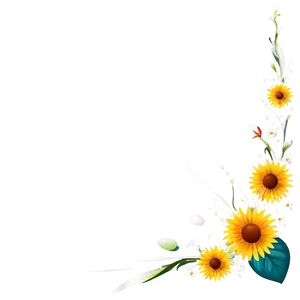 Decorative Flower Corner Png Enq PNG Image