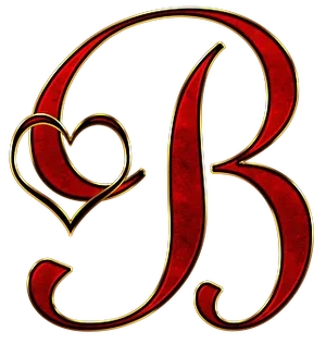 Decorative Letter Bwith Heart PNG Image