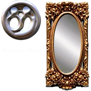 Decorative Mirror Frame Png 06212024 PNG Image