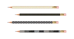 Decorative Pencils Black Background PNG Image