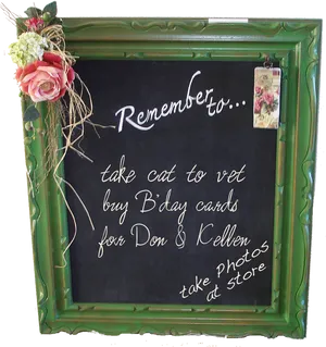 Decorative Reminder Blackboard PNG Image