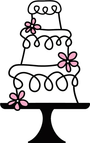 Decorative Tiered Cake Graphic PNG Image