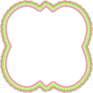 Decorative Wavy Frame Design PNG Image