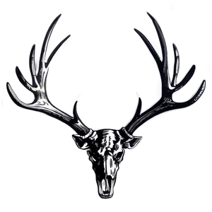 Deer Antler Silhouette Png 06122024 PNG Image