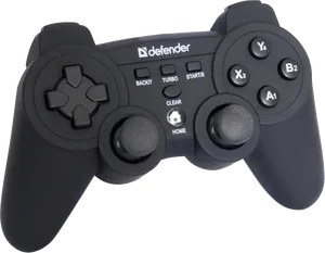 Defender Game Controller Black PNG Image