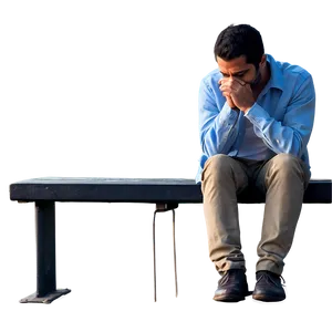 Dejected Man Sitting Alone Png Tjy PNG Image