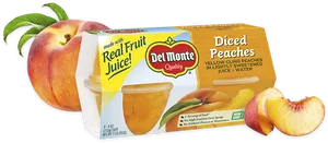 Del Monte Diced Peaches Packaging PNG Image