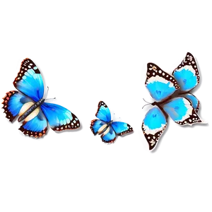 Delicate Blue Butterflies Png Dwm PNG Image