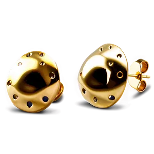 Delicate Gold Stud Earrings Png 06262024 PNG Image