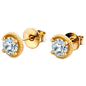 Delicate Gold Stud Earrings Png 58 PNG Image