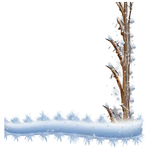 Delicate Snow Border Png Vgy PNG Image