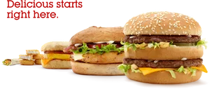 Delicious Fast Food Combo PNG Image