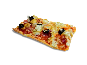Delicious Sliceof Pizzaon Black Background.jpg PNG