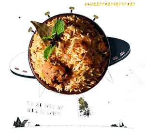 Delicious Veg Biryani Space Adventure PNG Image