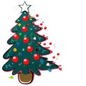 Delightful Christmas Tree Graphic Png 06252024 PNG Image