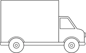 Delivery Truck Outline PNG