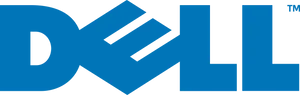 Dell Logo Blue Background PNG Image