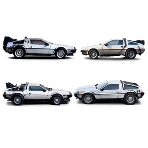 Delorean Through The Decades Evolution Png Gpy PNG Image