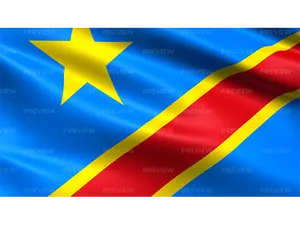 Democratic Republicof Congo Flag PNG Image