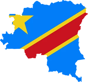 Democratic Republicof Congo Map Outline PNG Image