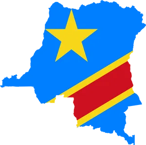 Democratic Republicof Congo Mapand Flag PNG Image