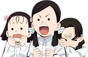 Demon Slayer Kamado Siblings Emotional Reaction PNG Image