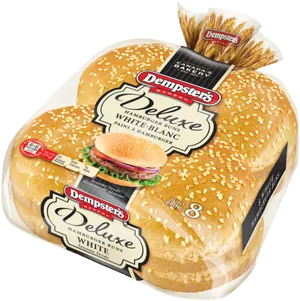 Dempsters Deluxe Hamburger Buns Packaging PNG Image