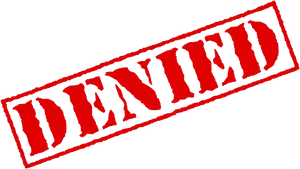 Denied Stamp Red Black Background PNG