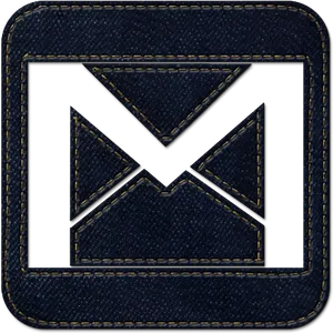 Denim Style Gmail Icon PNG Image