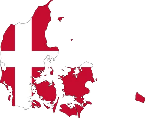 Denmark Flag Map PNG Image